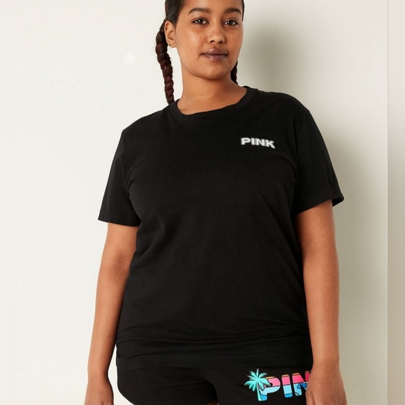 Victorias Secret Pink Tropical Shine T-Shirt. Brand New - Picture 2 of 4